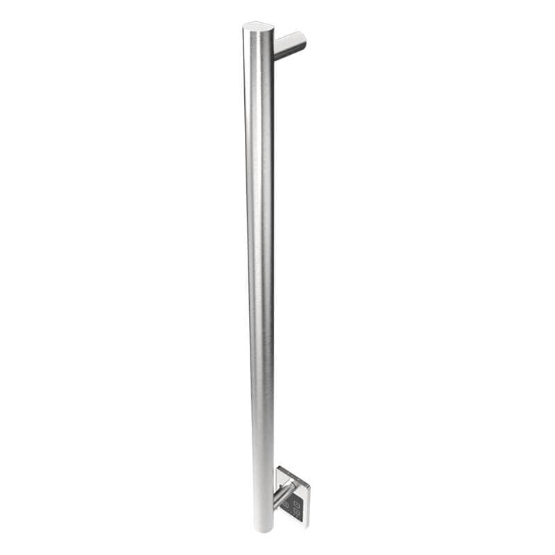 Amba Modello I Round 40 Hardwired Single Bar Brushed Stainless Vertical Side View