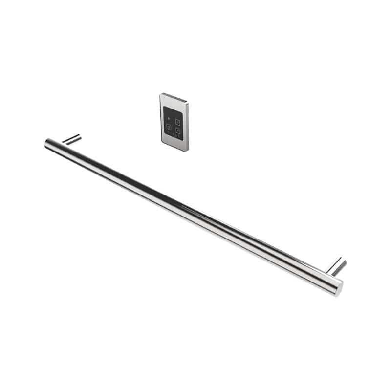 Amba Modello I Round 40 Hardwired Single Bar Polished Stainless Horizontal Side View