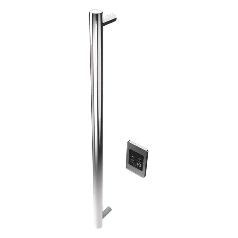 Amba Modello I Round 40 Hardwired Single Bar Polished Stainless Vertical Side View