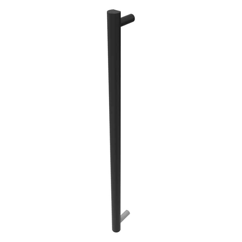 Amba Modello I Round 40 Inch Hardwired Single Bar Matte Black Vertical Side View