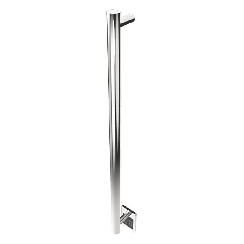 Amba Modello I Round 40 Inch Hardwired Single Bar Polished Stainless Vertical Side View
