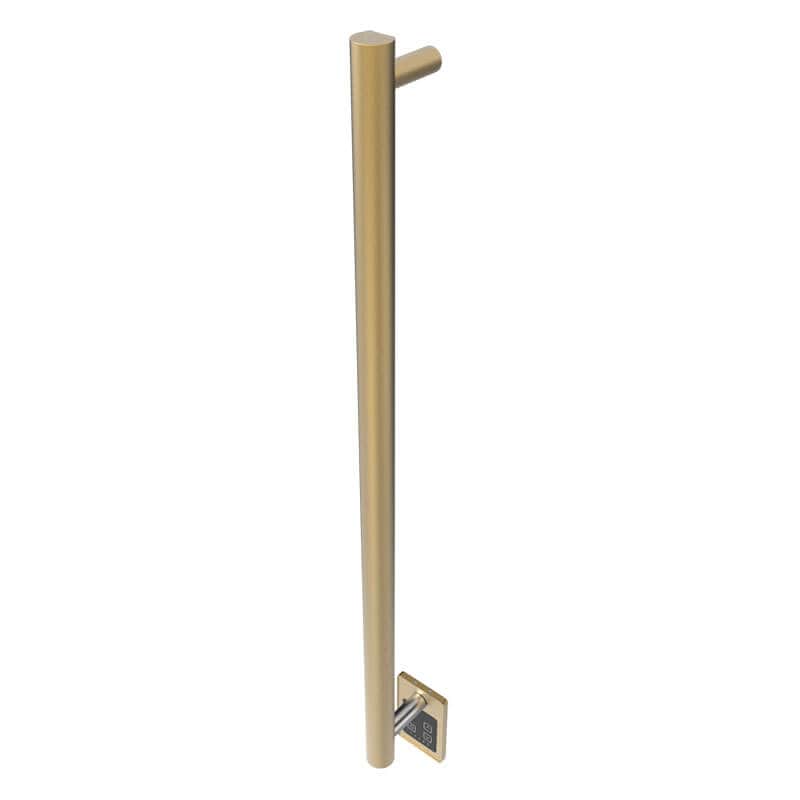 Amba Modello I Round 40 Inch Hardwired Single Bar Satin Brass Vertical Side View
