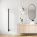 Amba Modello I Round 59 Hardwired Single Bar Matte Black Front View Bathroom Set Up