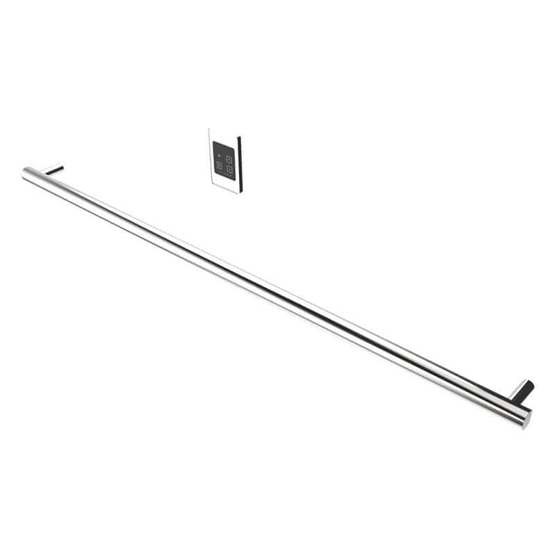 Amba Modello I Round 59 Hardwired Single Bar Polished Stainless Horizontal Side View