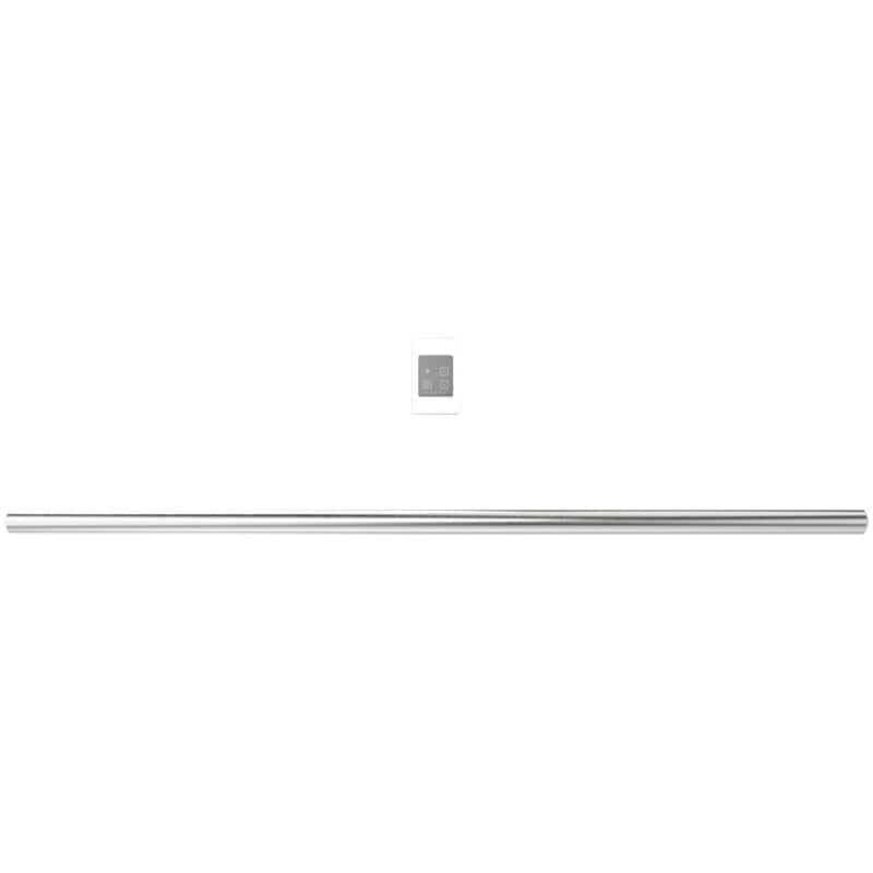 Amba Modello I Round 59 Inch Hardwired Single Bar Brushed Stainless Horizontal Front View
