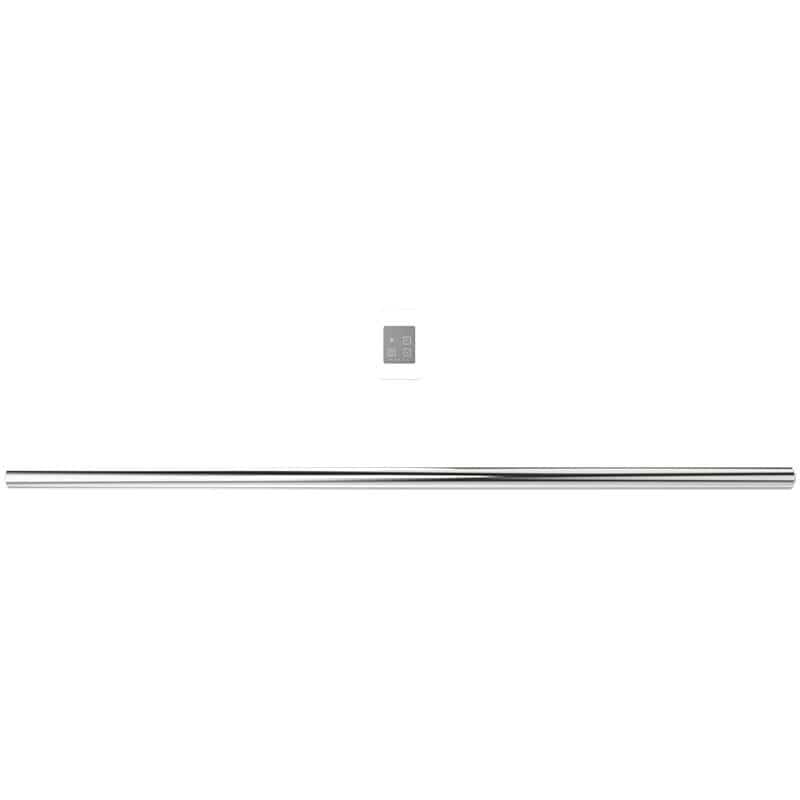 Amba Modello I Round 59 Inch Hardwired Single Bar Polished Stainless Horizontal Front View