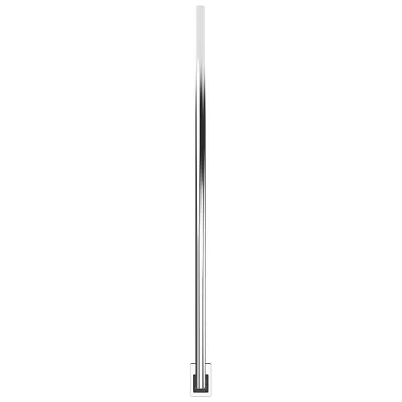 Amba Modello I Round 59 Inch Hardwired Single Bar Polished Stainless Vertical Front View