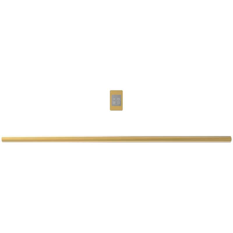 Amba Modello I Round 59 Inch Hardwired Single Bar Satin Brass Horizontal Front View