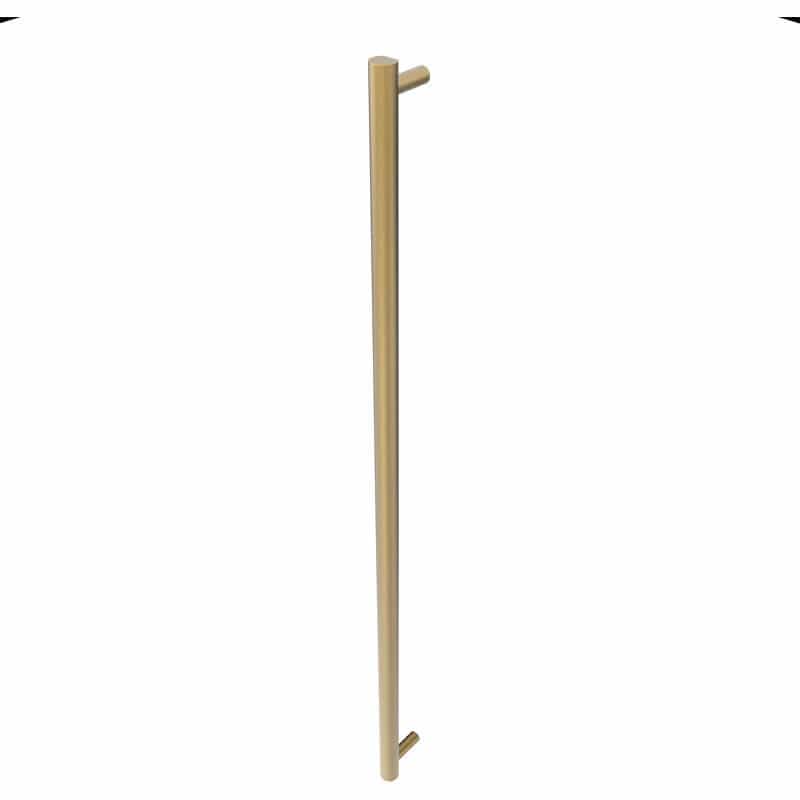 Amba Modello I Round 59 Inch Hardwired Single Bar Satin Brass Vertical Side View