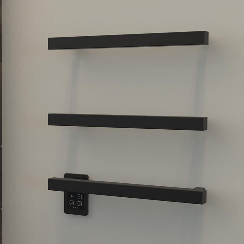Amba Modello I Square 20 Hardwired Single Bar Matte Black Corner View