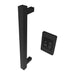 Amba Modello I Square 20 Hardwired Single Bar Matte Black Vertical Side View