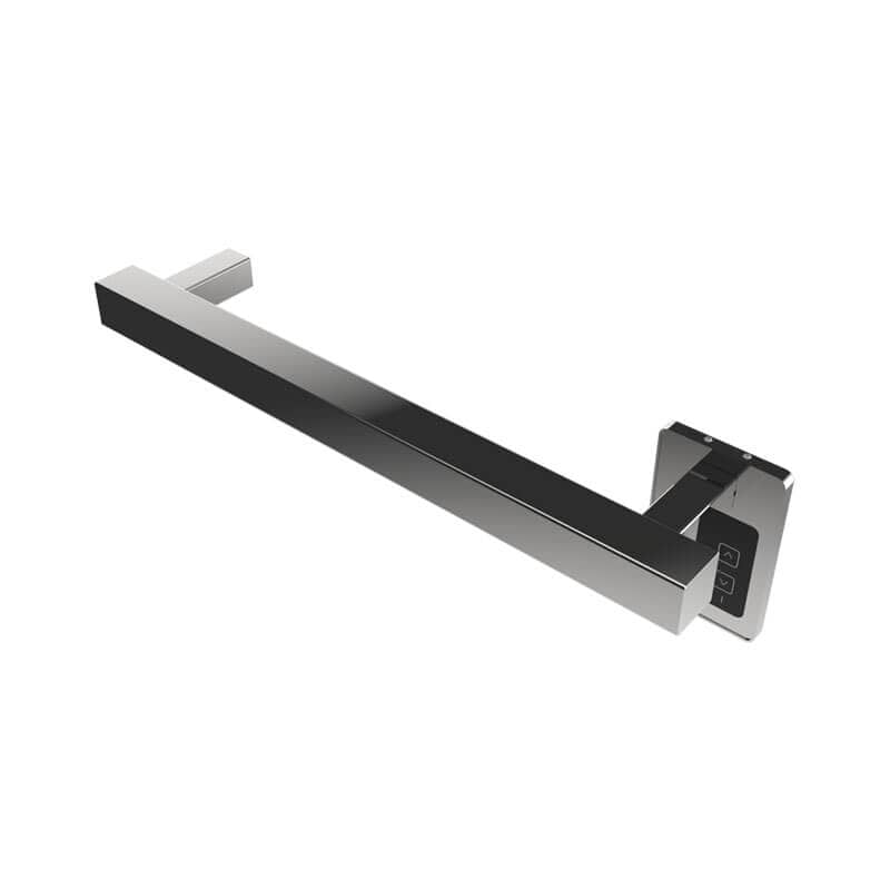 Amba Modello I Square 20 Inch Hardwired Single Bar Polished Stainless Horizontal Side View