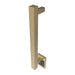 Amba Modello I Square 20 Inch Hardwired Single Bar Satin Brass Vertical Side View