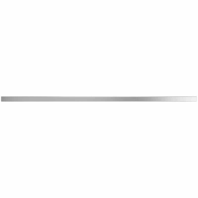 Amba Modello I Square 59 Hardwired Single Bar Brushed Stainless Horizontal Front View