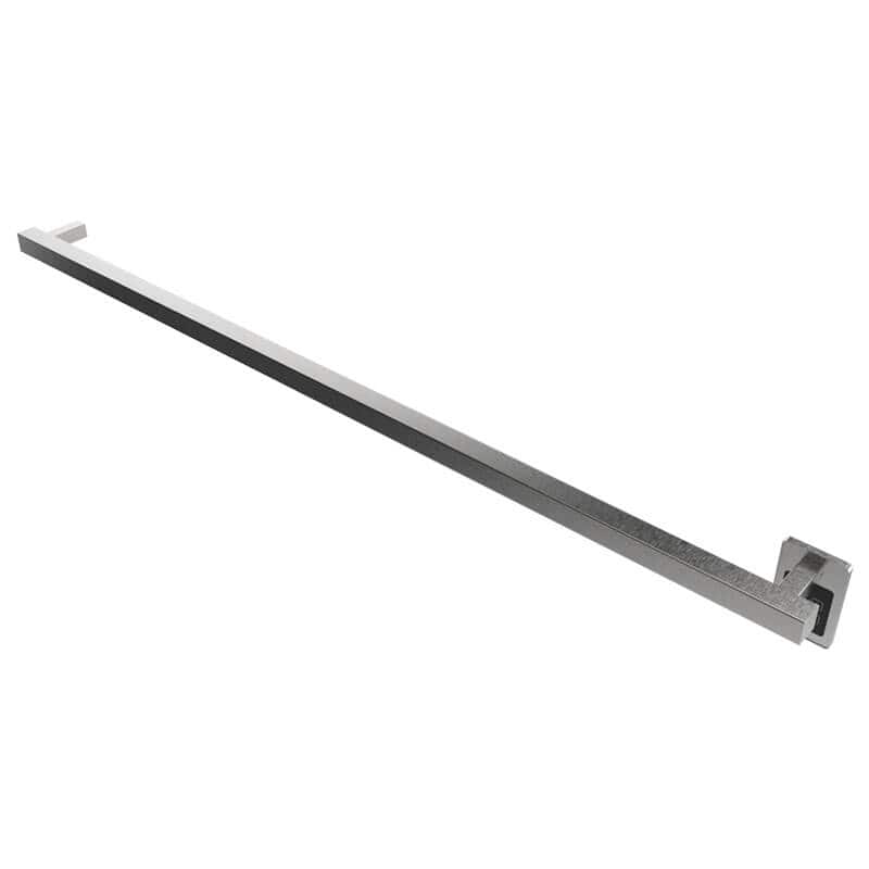 Amba Modello I Square 59 Hardwired Single Bar Brushed Stainless Horizontal Side View