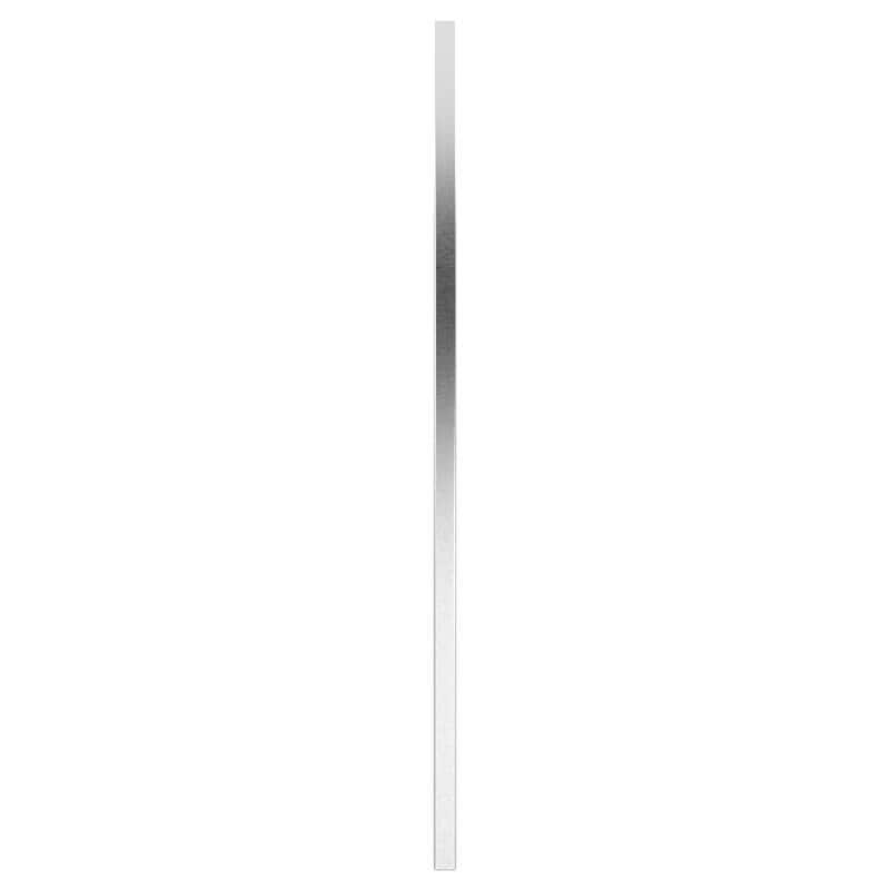 Amba Modello I Square 59 Hardwired Single Bar Brushed Stainless Vertical Front View