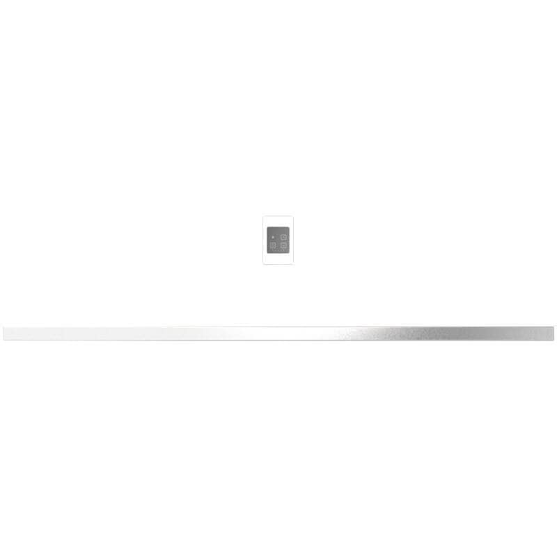 Amba Modello I Square 59 Inch Hardwired Single Bar Brushed Stainless Horizontal Front View