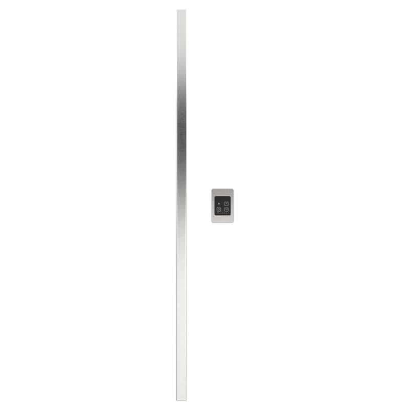 Amba Modello I Square 59 Inch Hardwired Single Bar Brushed Stainless Vertical Front View
