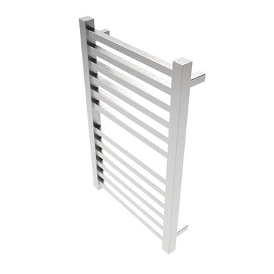 Amba Quadro Q2132.2 12 Bar Hardwired Towel Warmer in Brushed Stainless Corner View