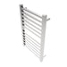 Amba Quadro Q2132.2 12 Bar Hardwired Towel Warmer in Brushed Stainless Corner View