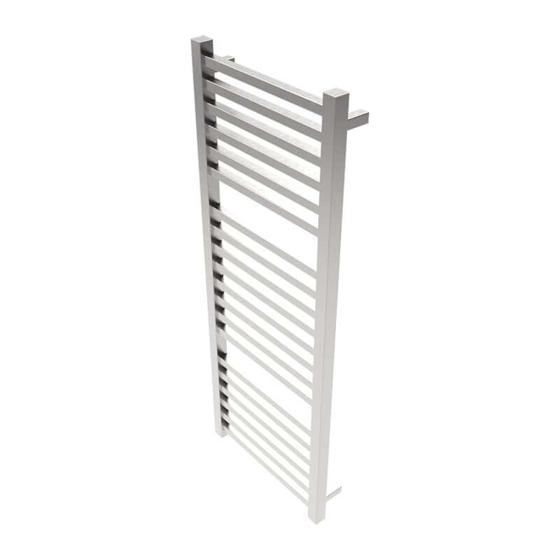 Amba Quadro Q2154.2 20 Bar Hardwired Towel Warmer in Brushed Stainless Corner View