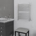 Amba Radiant Hardwired Curved Towel Warmer Brushed Stainless Dual Gang Plate Side View Application