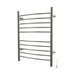 Amba Radiant Hardwired Curved Towel Warmer Brushed Stainless Plug in Side View