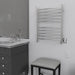 Amba Radiant Hardwired Curved Towel Warmer Polished Stainless Dual Gang Plate Side View Application