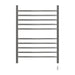Amba Radiant Hardwired Curved Towel Warmer Polished Stainless Plug in Front View