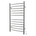Amba Radiant Large Hardwired Curved 12 Bar Towel Warmer Polished Stainless Plug in Side View