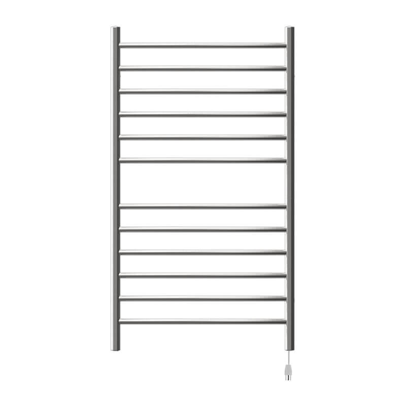 Amba Radiant Large Hardwired Curved Brushed Stainless Plug in Front View