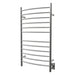 Amba Radiant Large Hardwired Curved Towel Warmer Brushed Stainless Dual Gang Plate Side View