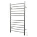 Amba Radiant Large Hardwired Curved Towel Warmer Brushed Stainless Plug in Side View