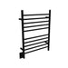 Amba Radiant Left Straight 10 Bar Towel Warmer Matte Black Side View