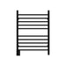 Amba Radiant Left Straight Towel Warmer Matte Black Front View