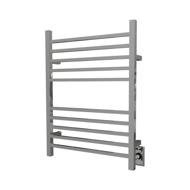 Amba Radiant Square Polished Stainless Hardwired Side View