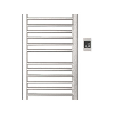 Amba Sirio s2132.2 12 Bar Hardwired Towel Warmer Brushed Stainless Front View