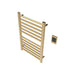 Amba Sirio s2132.2 12 Bar Hardwired Towel Warmer Satin Brass Corner View