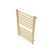 Amba Sirio s2132.2 12 Bar Hardwired Towel Warmer Satin Brass Side View