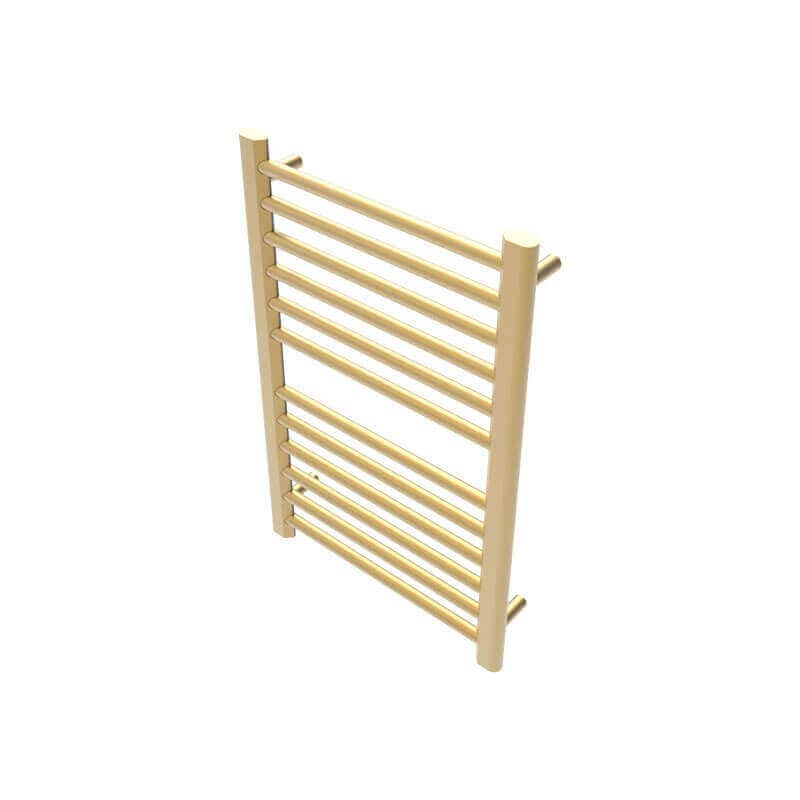 Amba Sirio s2132.2 12 Bar Hardwired Towel Warmer Satin Brass Side View