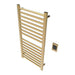 Amba Sirio s2142.2 16 Bar Hardwired Towel Warmer Satin Brass Corner View