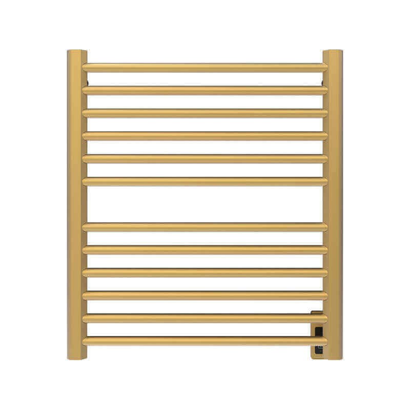 Amba Sirio s2932.2 12 Bar Hardwired Towel Warmer Satin Brass Front View