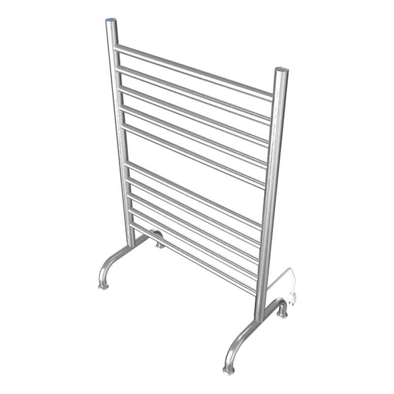 Amba Solo 24 Inch Freestanding Towel Warmer Brushed Stainless Side View