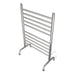 Amba Solo 24 Inch Freestanding Towel Warmer Polished Stainless Corner View