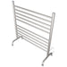 Amba Solo 33 Inch Freestanding Towel Warmer Brushed Stainless Side View