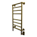 Amba Traditional Model T-2040 8 Bar Hardwired Towel Warmer Brushed Modern Brass Corner View