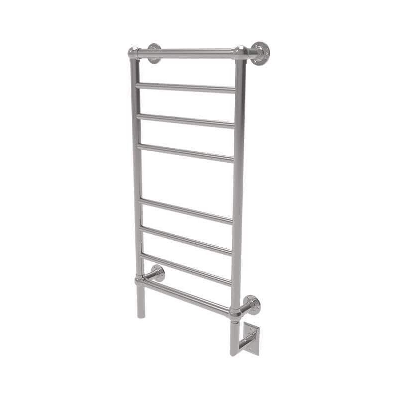 Amba Traditional Model T-2040 8 Bar Hardwired Towel Warmer Polished Nickel Corner View
