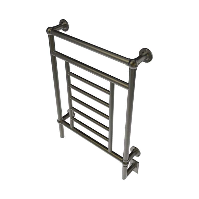 Amba Traditional Model T-2536 8 Bar Hardwired Towel Warmer Brushed Bronze Corner View