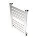 Amba Vega v2337.2 8 Panel Hardwired Towel Warmer Brushed Stainless Corner View