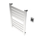 Amba Vega v2337.2 8 Panel Hardwired Towel Warmer Brushed Stainless Side View